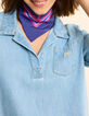 Top en jean bleu esprit vareuse I.Code-1