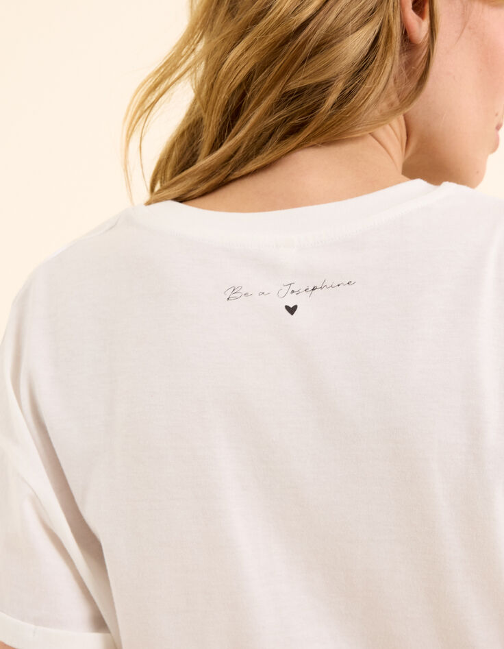 Tee-shirt blanc visuel Joséphine I.Code-5