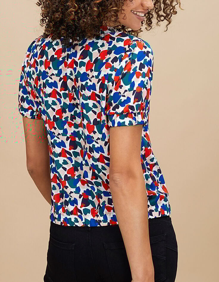 Top ivoire imprimé cœurs I.Code-2 Top ivoire imprimé cœurs I.Code-2