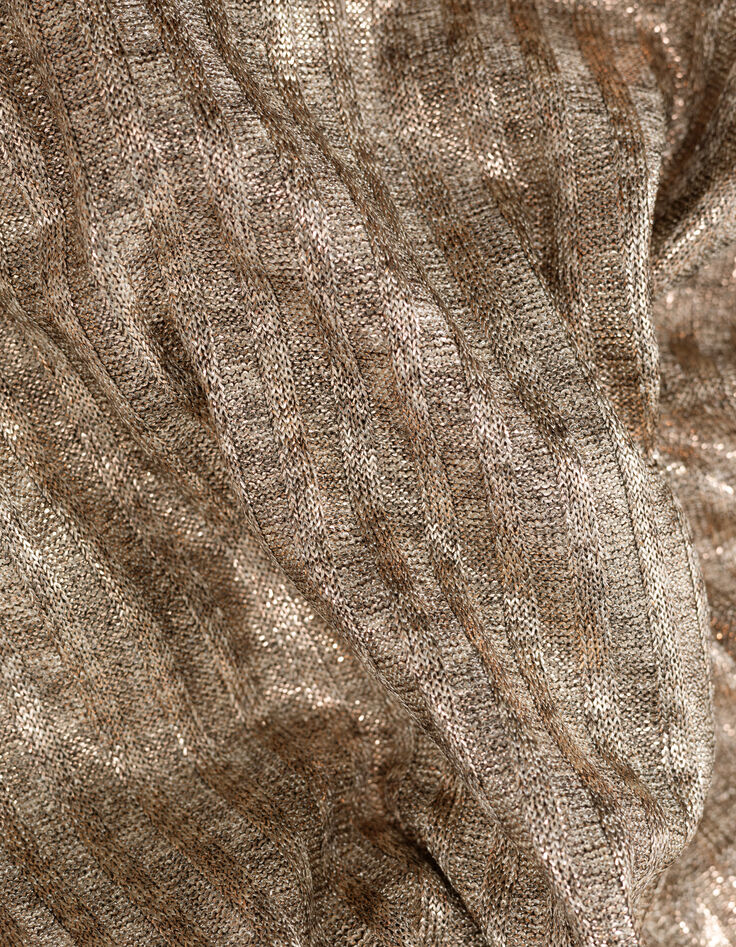 I.Code gold ribbed T-shirt-8
