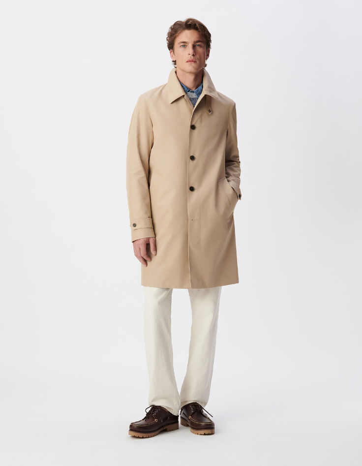 Trenchcoat beige bi-material f&uuml;r Herren-5
