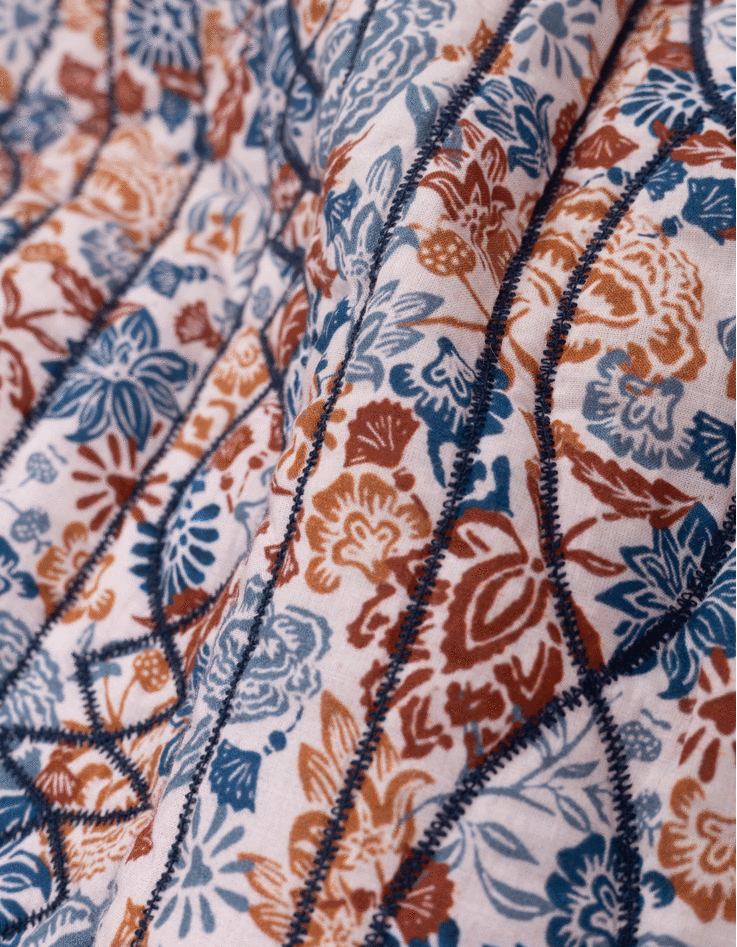 I.Code blue/flowers quilted reversible bomber jacket-10