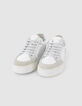 Lage sneakers nikkel, wit en grijs I.Code-4
