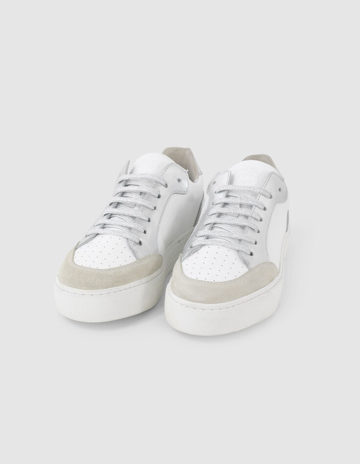 Lage sneakers nikkel, wit en grijs I.Code-4