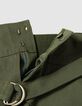 Khaki Shorts mit hoher Taille Damen-9
