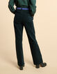 Pantalon de costume vert nuit velours c&ocirc;tel&eacute; I.Code-2