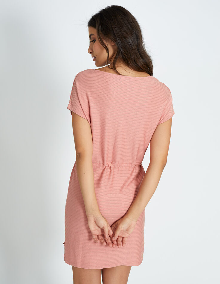 Watermeloen jurk in tricot gouden strepen I.Code-4