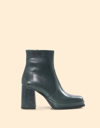 I.Code night green leather boots