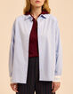 Blauw overhemd lange mouw ribboorden I.Code-3