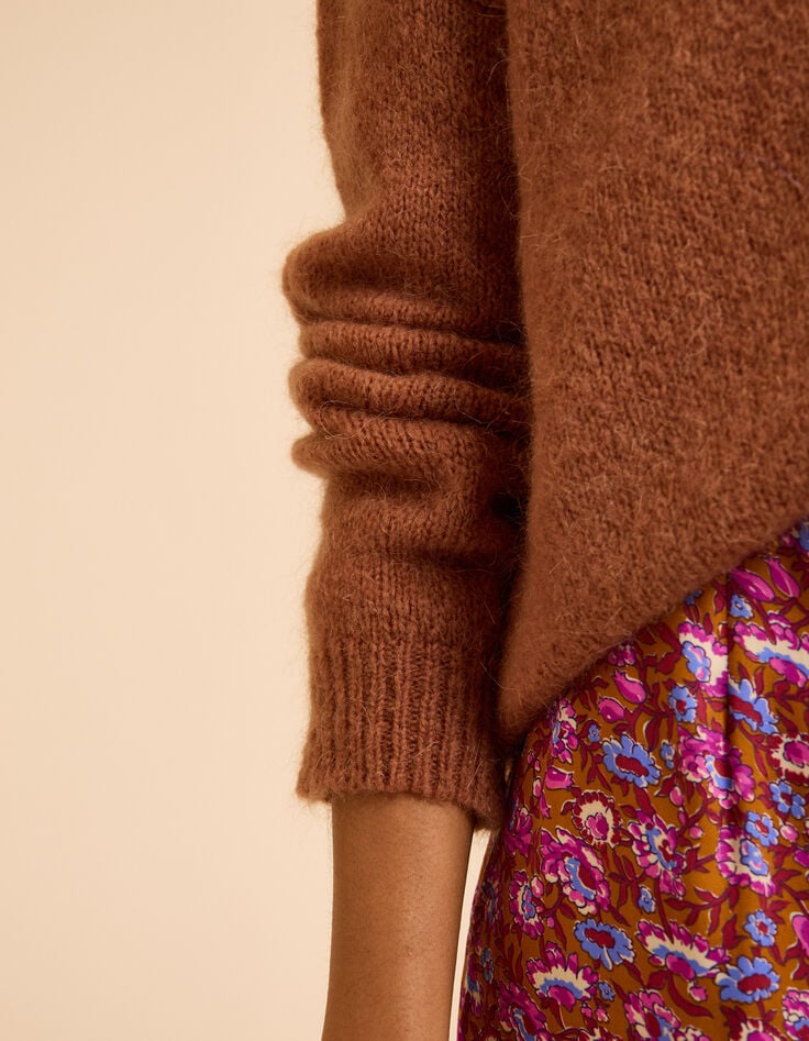 I.Code camel knit V-neck sweater Marine-6 I.Code camel knit V-neck sweater Marine-6
