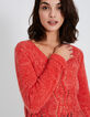 Pull rouge I.Code femme-4