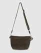 Die Tasche f&uuml;r Damen mit zwei Henkeln aus khakifarbenem, geflochtenem Bast-3