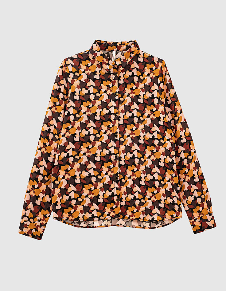 Chemise noire camouflage-cœurs I.Code-1
