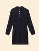 Robe manches longues noire tricot détails lurex I.Code-6 Robe manches longues noire tricot détails lurex I.Code-6