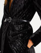 Veste noire panne de velours relief&eacute;e I.Code-4