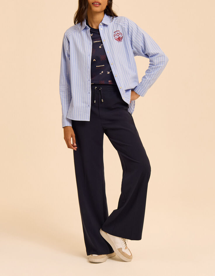 Marine wideleg geklede jogpant I.Code-7