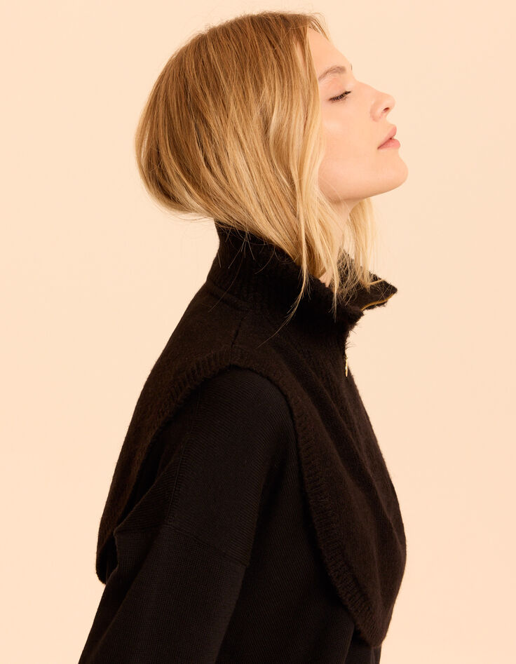 Col camionneur plastron noir tricot I.Code-3