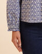 Zwarte blouse ecru borduursels I.Code-6