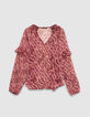 Rosa Bluse mit Tiermotiv f&uuml;r Damen-6