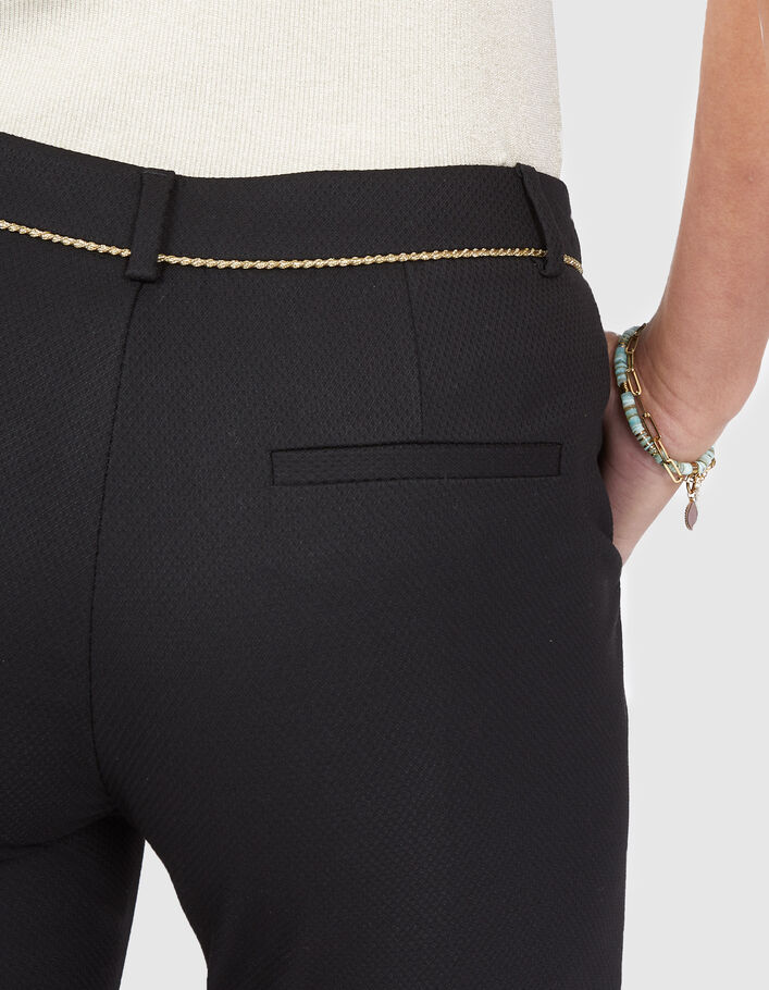 Pantalon city noir jacquard géométrique I.Code-5