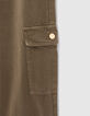 Pantalon battle kaki à bas élastiqués I.Code-3