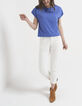 Camiseta azul flash bordado encaje espalda I.Code-5