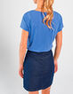 I.Code cobalt T-shirt with image of Women-3