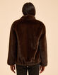 I.Code brown cocooning coat-4