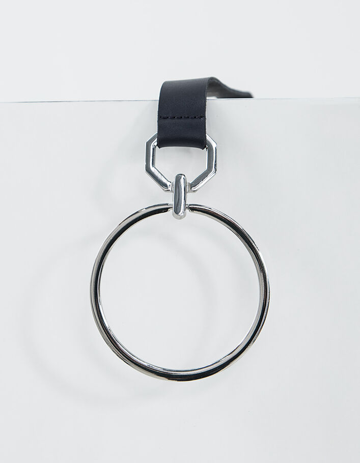 Marineblauer Ledergürtel mit großem Ring I.Code - I.CODE