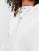 Gebroken witte blouse met rits en kap I.Code-3