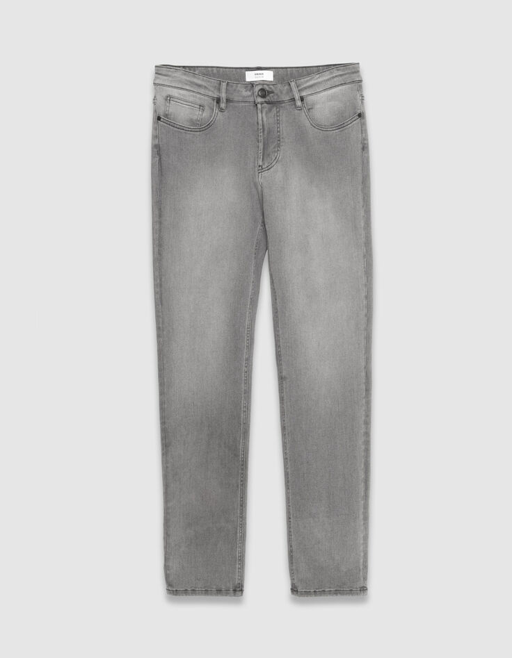 Graue POWER STRETCH Ziggy Herren R&ouml;hrenjeans-6
