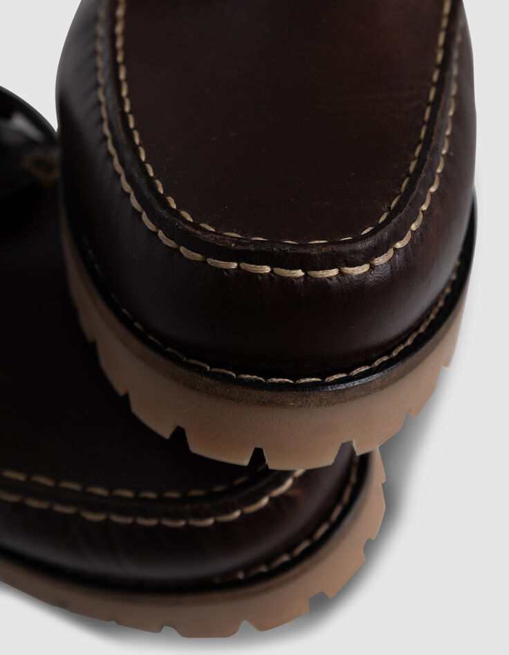 Herren Bootsschuhe aus braunem Leder-6