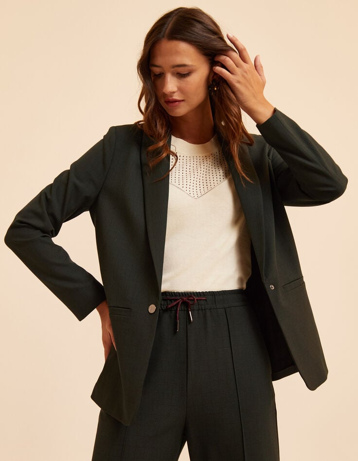 I.Code green checked suit jacket-1 I.Code green checked suit jacket-1