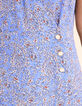 Robe portefeuille bleue imprimé cachemire floral I.Code-6