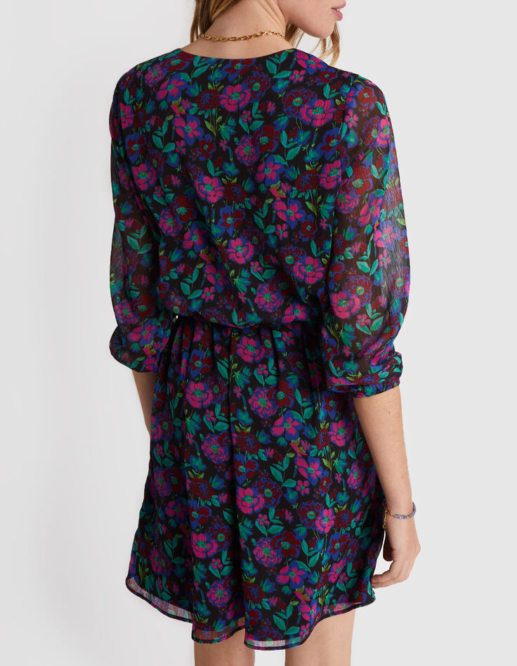 Vestido frambuesa estampado floral color I.Code-3
