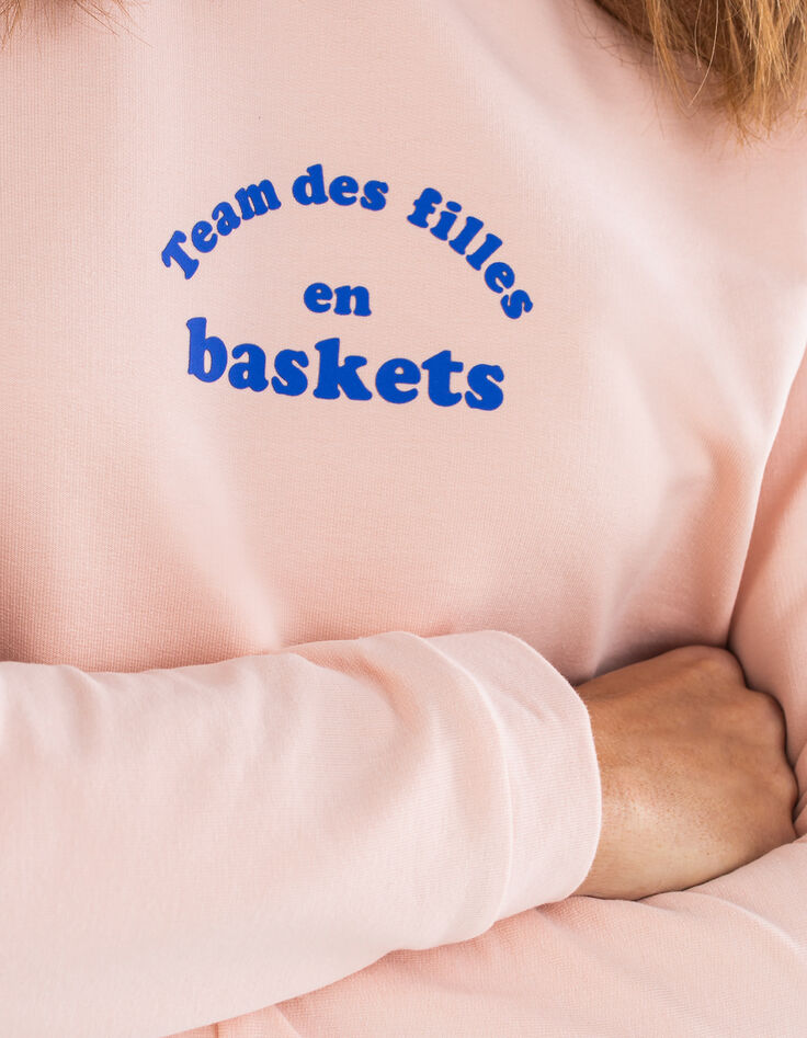 I.Code pink slogan sweatshirt-2