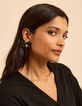 I.Code green flower earrings-3