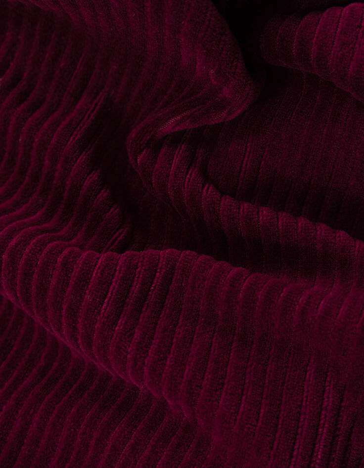 I.Code burgundy corduroy zipped dress-8 I.Code burgundy corduroy zipped dress-8