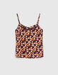 Top lencero negro estampado corazones diseño I.Code-1