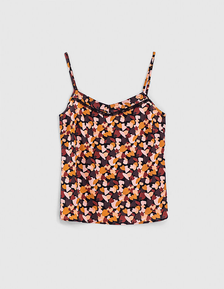 Top lencero negro estampado corazones diseño I.Code-1