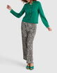Chemise vert prairie jacquard et broderie I.Code -6