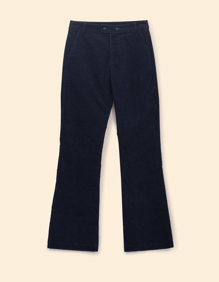 Marineblaue Velourshose Denim-Effekt I.Code-5