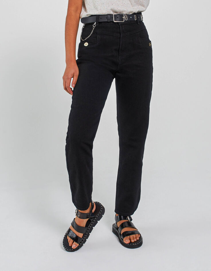 Vaqueros slouchy grises botones fantasía I.Code-4