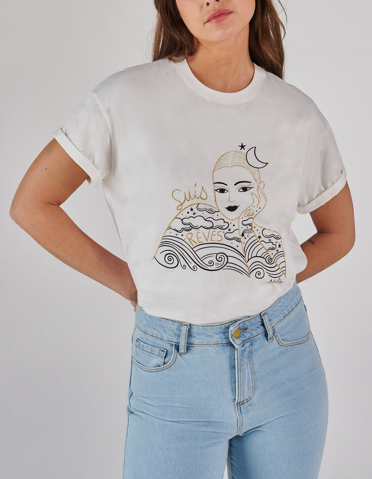 T-SHIRT en ÉDITION LIMITÉE à messages oniriques «SUIS TES REVES» I.Code-1