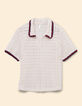 Top écru tout dentelle façon crochet I.Code-8