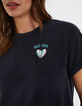 Tee-shirt marine en éponge broderie poitrine I.Code-2