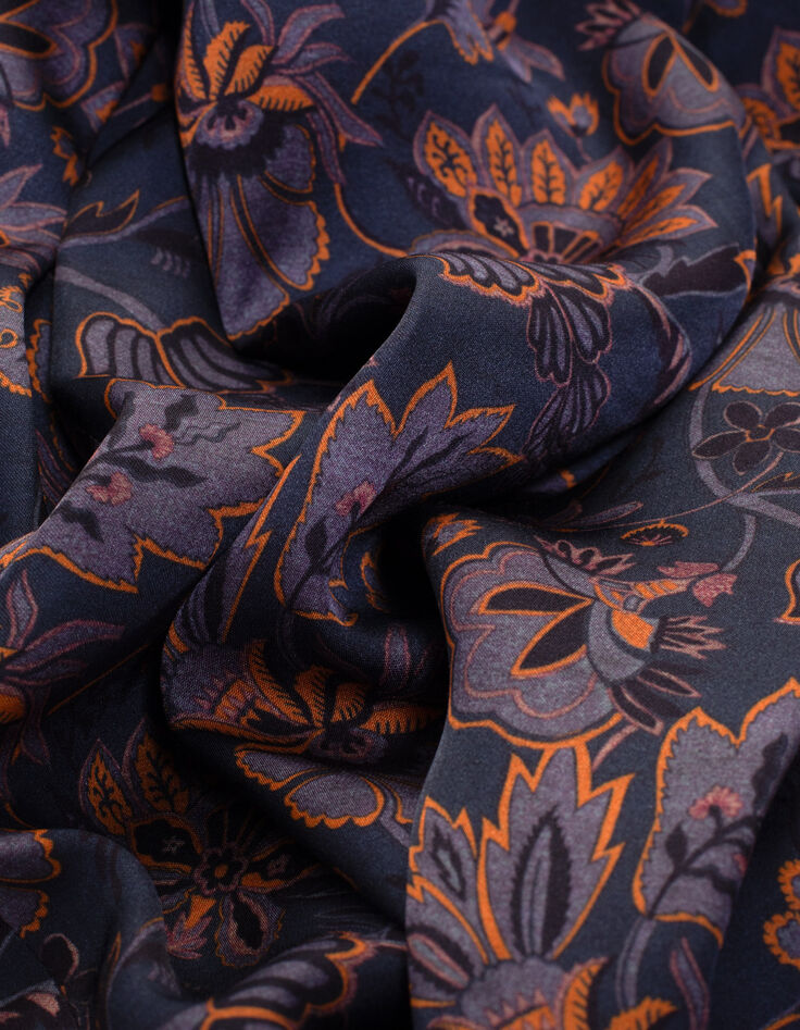 Pantalón ancho violeta estampado pañuelo I.Code-8