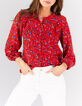 Blouse cherry esprit lingerie imprimé fleurs d'été I.Code-1