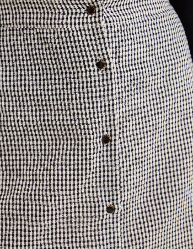 Kort groen rokje met zomerfruitprint I.Code-4