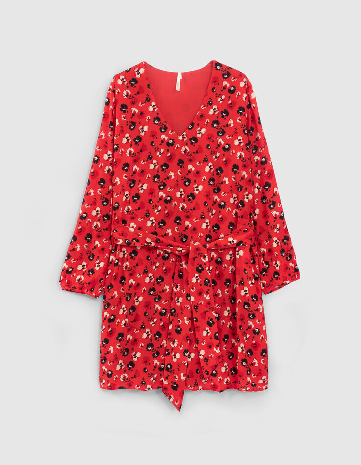 Vestido flash pink estampado floral rock I.Code-6